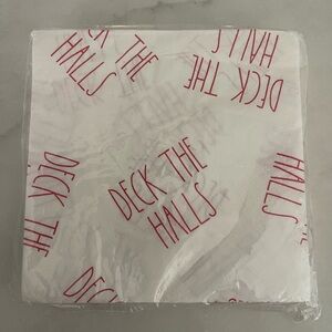 Rae Dunn Festive 'Deck the Halls' Cocktail Napkins